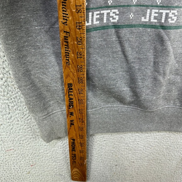 New York Jets Homage Mens Large Sweatshirt Crewneck Gray Graphic Football EUC - Picture 9 of 10